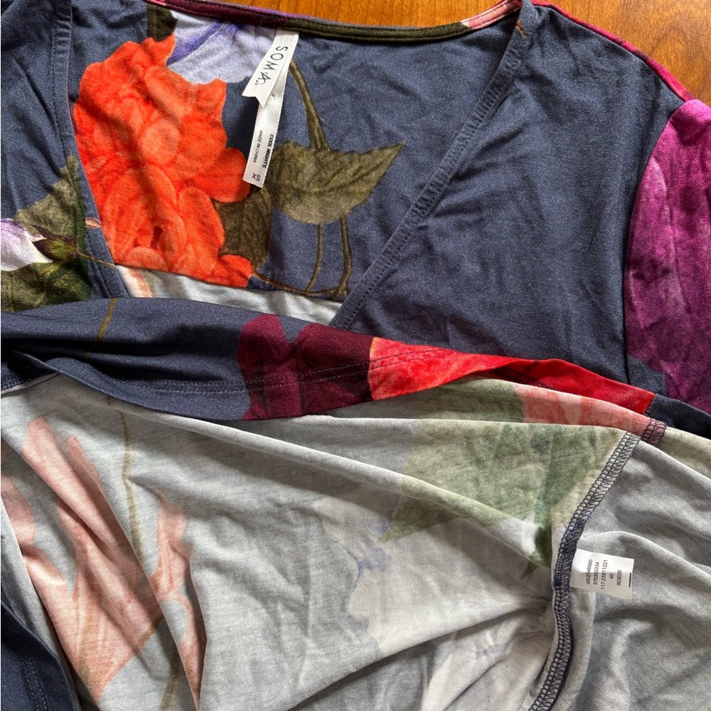 Soma Multicolor Floral Short Sleeve Sleepshirt - Picture 5 of 5